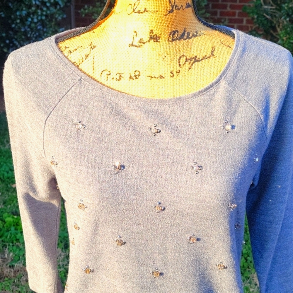 LOFT Rhinestone Embellished Top - Picture 9 of 17